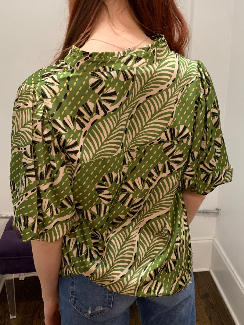 Green Tropical Top by THML