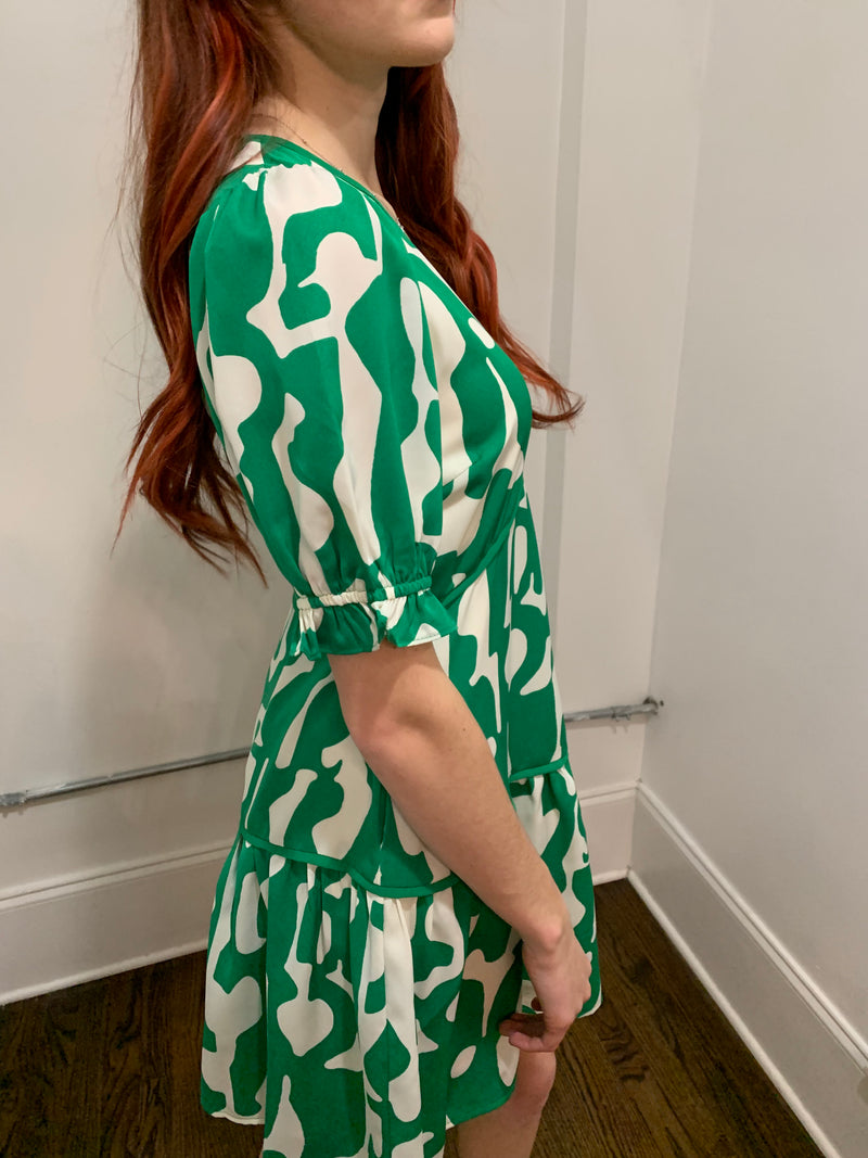 Green Flounce Dress