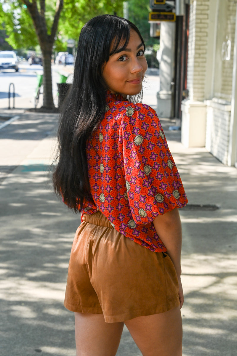 Faux The Record Suede Shorts