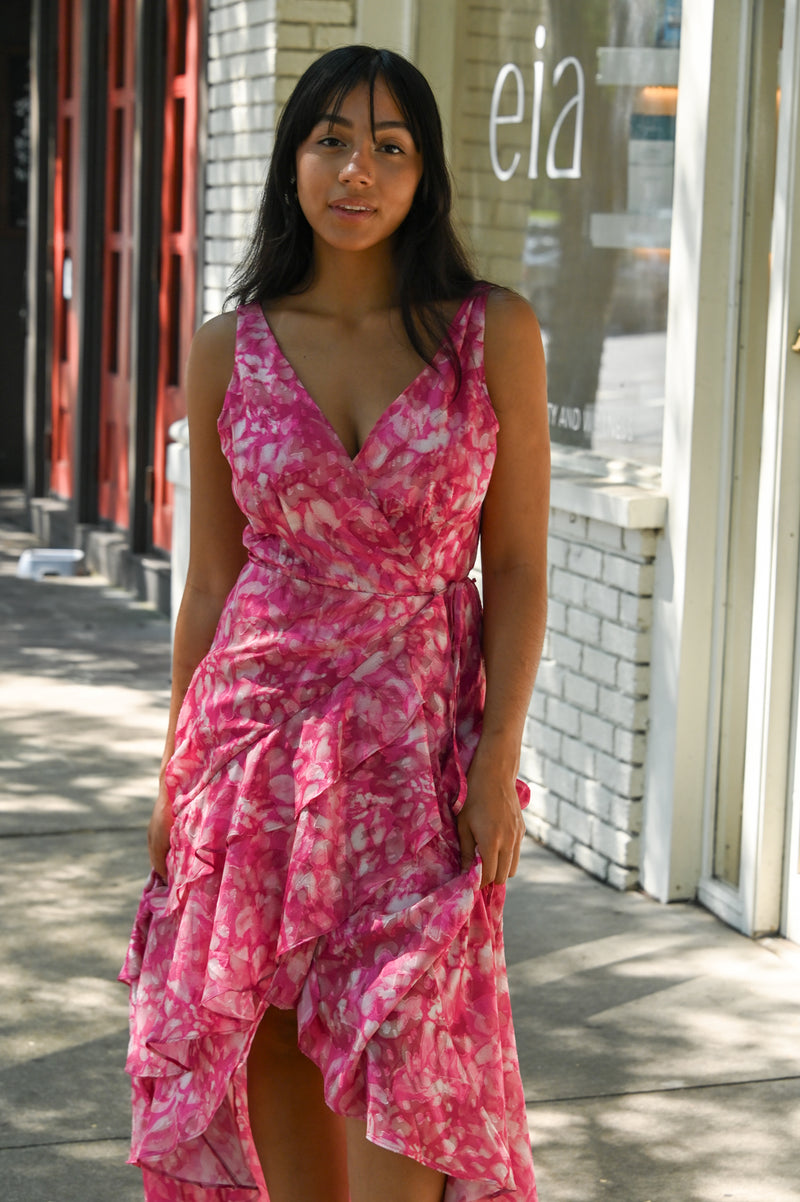 Isadora Fushsia Wrap Dress