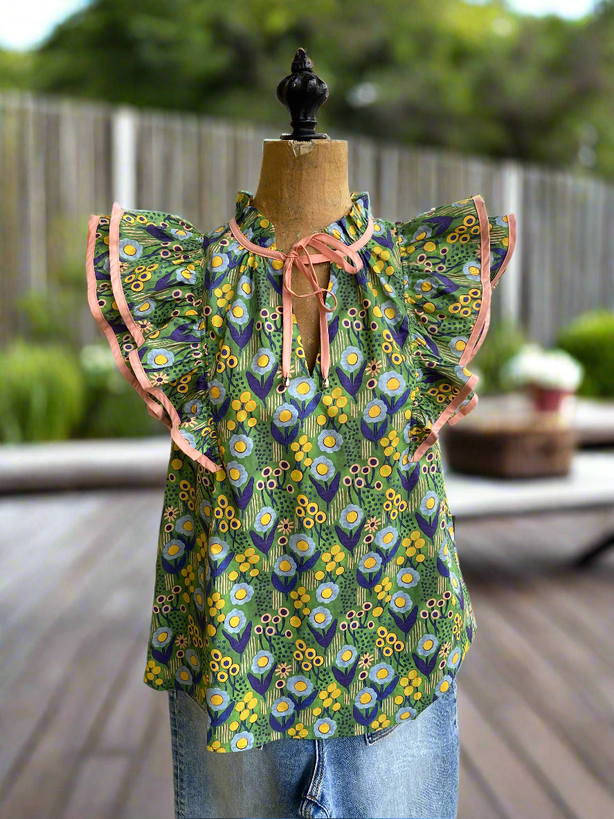 Jungle Bowtie Top