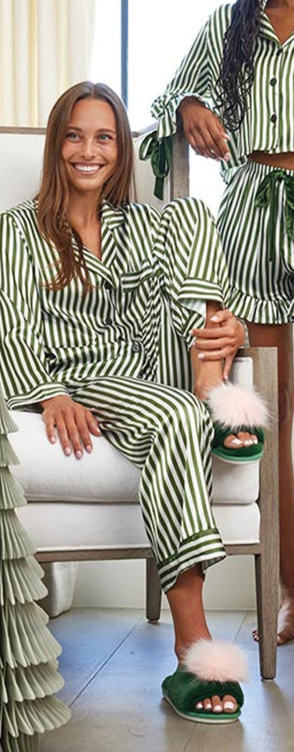 Green Stripe Pj's