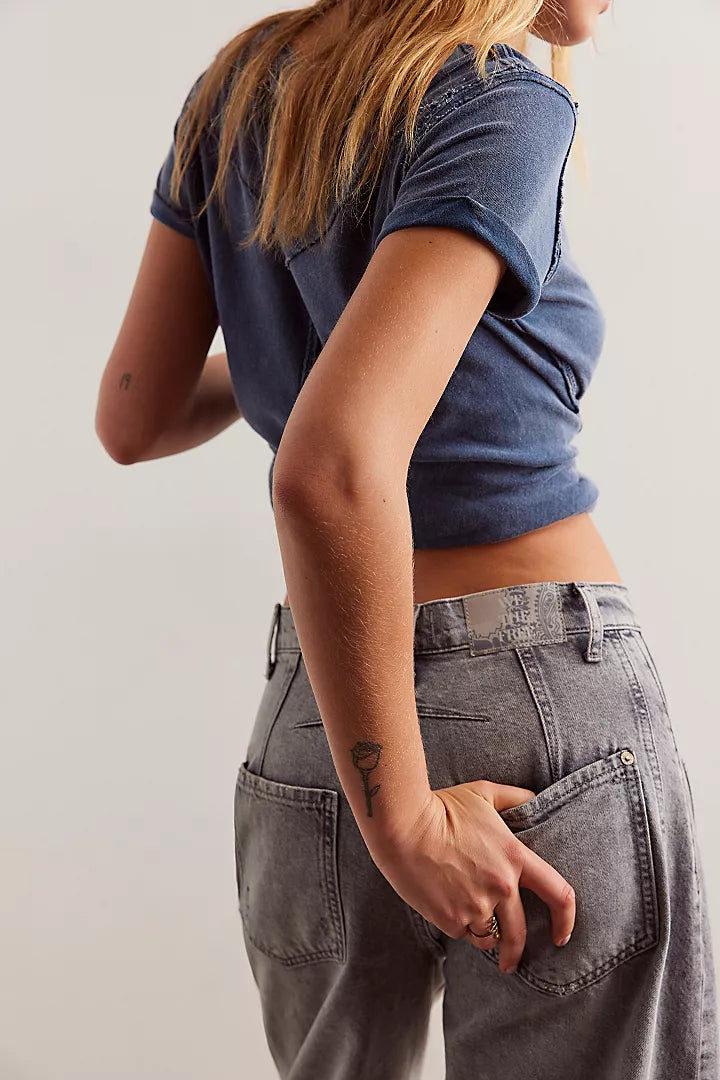 Falcon Grey Barrel Jeans by Free People