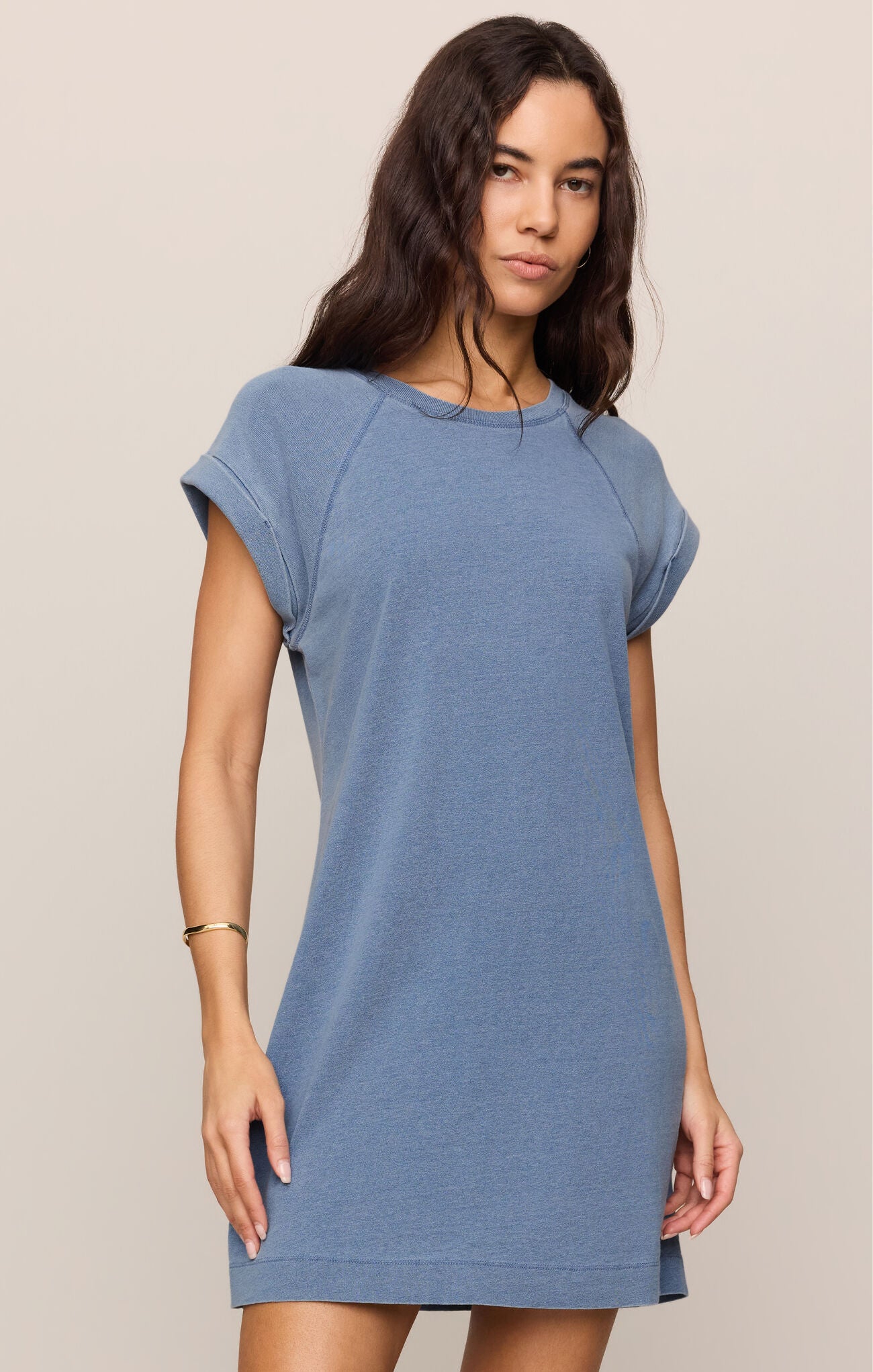 Z SUPPLY Tate Jersey Denim Mini Dress - Santorini Indigo