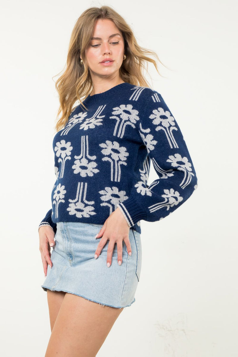 Cashmere Flower Sweater